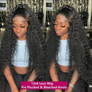 Wig Human Hair 13x4 HD Lace Frontal Wigs Deep Wave Brazilian Water Wave Remy Curly Hair 200% 4x4 Transparent Lace Closure Wig