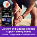 Zinc + Magnesium - Helps Maintain Healthy Nerves and Muscles, Improves Energy, Vitality, and Fights Daily Stress and Fatigue