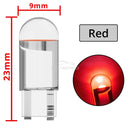 2Pcs Auto Light T10 LED Glass Housing Cob Car BulbAmbient Lighting Reversing Brake Wedge License Plate Lamp Dome Multiple Colors