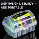 BEARKING Fishing Tackle box 6 Compartments Fishing Accessories Line Hook Storage Case Double Sided Fishing Tool organizer boxes