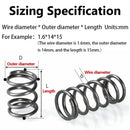 2Pcs 4.0mm Spring Steel Return Compression Spring, OD: 25mm-60mm, Length: 20mm-100mm, Industrial Machinery Spare, Customizable