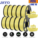 JAYO 10Rolls petg Filament 175mm 3d printing no bubbles no drawing smooth multiple colors optional for 3D printing 1.1kg/1roll