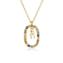 ANDYWEN 925 Sterling Silver Gold Letters A - Z  Initial M S C K Alphabet Pendente Long Chain Necklace Say My Name Fine Jewelry