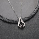 Custom Color Photo Projection Wings Water Drop Pendant Necklace Stainless Steel Chain Valentine's Day Gift For Girlfriend Party