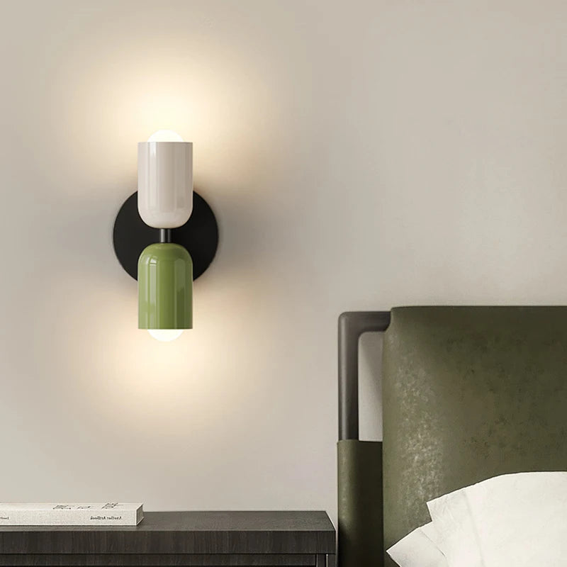 Nordic Wall Lamp LED Simple Macaron Home-Appliance Indoor Lights Bedroom Bedside Study Living Room Decoration Lighting Fixtures