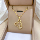 Cartoon Disney Mickey Minnie Necklace Stainless Steel Chain Pendant Necklace for Women Girls Jewelry Accessories Christmas Gifts