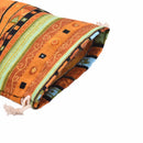 3er-Pack Baumwoll-Geschenkbeutel, mehrfarbig, Tribal Tribe, Kordelzug, Schmuckbeutel, Beutel, Verpackung, Aufbewahrung, chinesischer Ethno-Stil, 9,5 cm x 12 cm