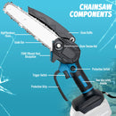 Cordless Chainsaw for Makita 18V Battery 6 inch Mini Portable Chainsaw 3000RPM for Tree/Branch/Wood Cutting