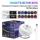 Galaxy Projector, 13 In 1 Meteor HD Planetarium Star Projector, 360° Rotating Extra-Large Area, Timed Starry Night Light For Bed