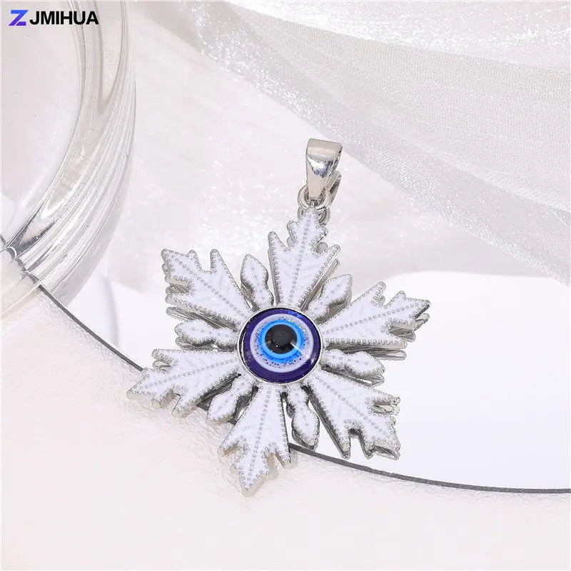 New Crystal Blue Evil Eye Charms Amulet Pendants For Jewelry Making Accessories DIY Designer Bohemia Style Necklaces Supplies
