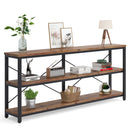 Tribesigns 3-Tier Console Table, 70.9" Sofa Table Long Narrow Entryway with Metal Frame