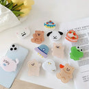 Korean Style Phone Grip Tok Holder Universal Cute Cartoon Bear Puppy Frog Cat Griptok Support For iPhone Samsung Socket Pocket
