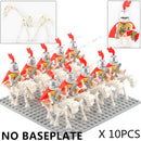 10PCS AX9815-16 Medieval Knight Skeleton Knight Accessories Shield Spear Armor Building Block bricks Action Figure Chilldren Toy