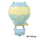 Matte Color Theme Cartoon Bear Rainbow Plane Car Foil Balloons Happy Birthday Party Decorations Kids Baby Shower Supplies