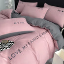 Nordic Luxus Ägyptische Baumwolle Bettwäsche Set King Queen Doppel Twin Größe mit Bettlaken Bettbezug Kissenbezüge 1/2 Personen Bettwäsche