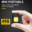 COB Taschenlampe Mini tragbare Schlüsselanhängerlampe 4 Beleuchtungsmodi EDC Fackel Outdoor wasserdichte Notfall Camping Angeln Arbeitsleuchten