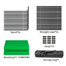 SH Green Screen 2.4X4M Collapsible Chroma Key Backdrop Wrinkle-Resistant Fabric Ultra-Quick Setup background removal for Stream