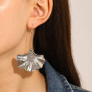 Niche Simple Gold Color Ginkgo Leaf Dangle Earrings For Women Party Birthday Fashion Jewelry Trend Custom Jewelry