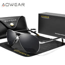 AOWEAR Herren-Flieger-Sonnenbrillen Polarisierte Spiegel-Sonnenbrillen für Herren HD-Fahr-Polaroid-Sonnenbrillen lunettes de soleil homme