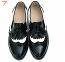 Flats Casual Shoes Women's Spring Autumn Genuine Leather Color Matching Tassel Loafers Oxford Shoes For Women Custom Shoes