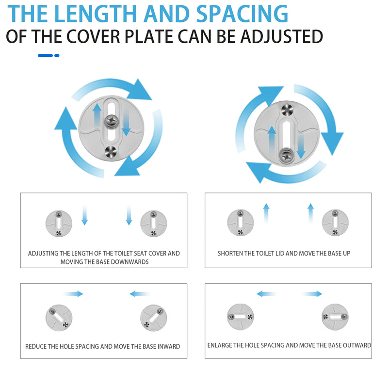 Toilet Seat Lid Toilet Seat Cover Soft Close White Toilet Seat Wc Quiet-Close Lid Easy Cleaning Quick Release,Anti Slam