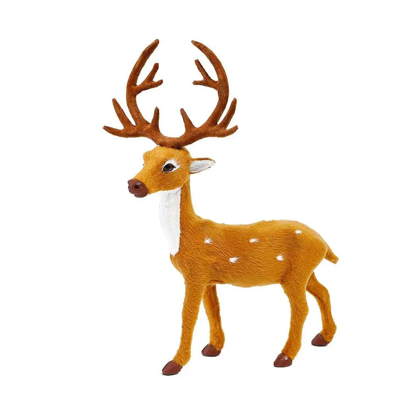 Reindeer Christmas Deer Xmas Elk Plush Simulation Christmas Decorations For Home Merry Christmas New Year Ornament