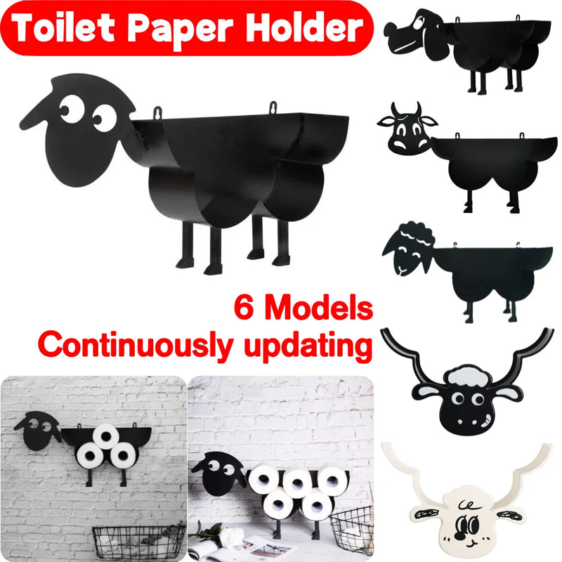 Cute Sheep/Puppy Toilet Paper Holder Bathroom Tissue Storage Box Bathroom Accessories Kitchen Roll Stand Rack Bathroom Decor