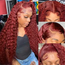 The Burgundy Archive | 99J HD Lace Front Human Hair Wig, 200% Density