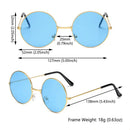 Fashion Disco Round Colors Sunglasses Hippie Women Men Circle Glasses Retro Metal Sun Glasses UV400 Protection Eyewear Unisex