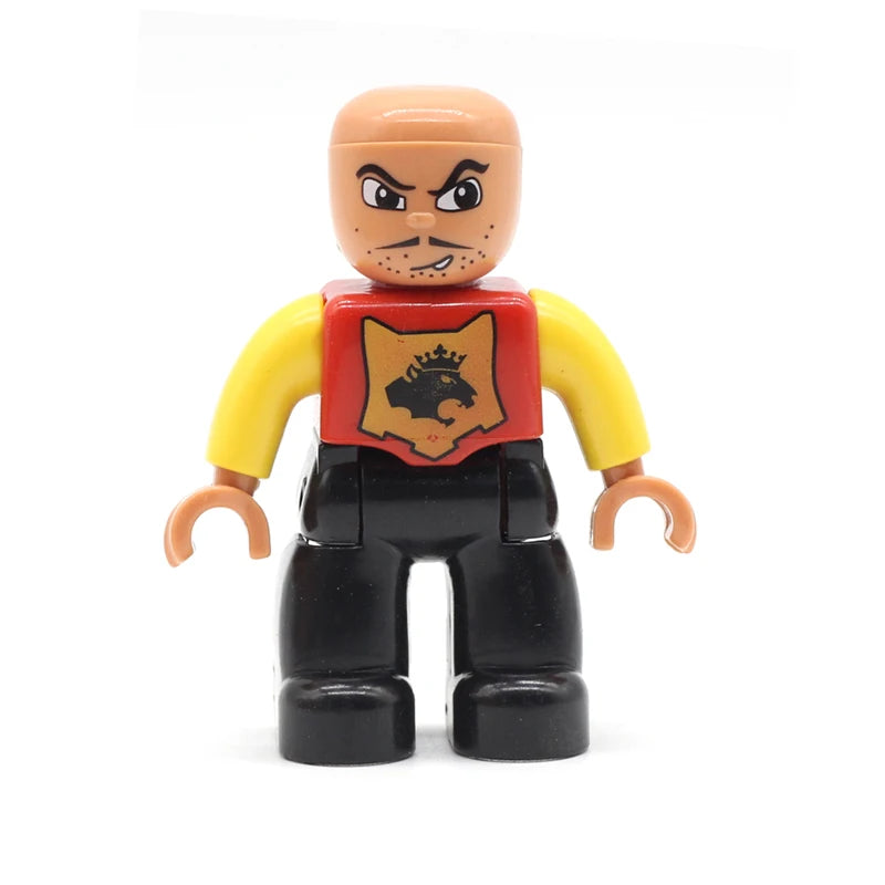 Big Size Action Figures City Princess Policemen Family Building Block Doll Character Accessory Assembly Toys for Children Gift