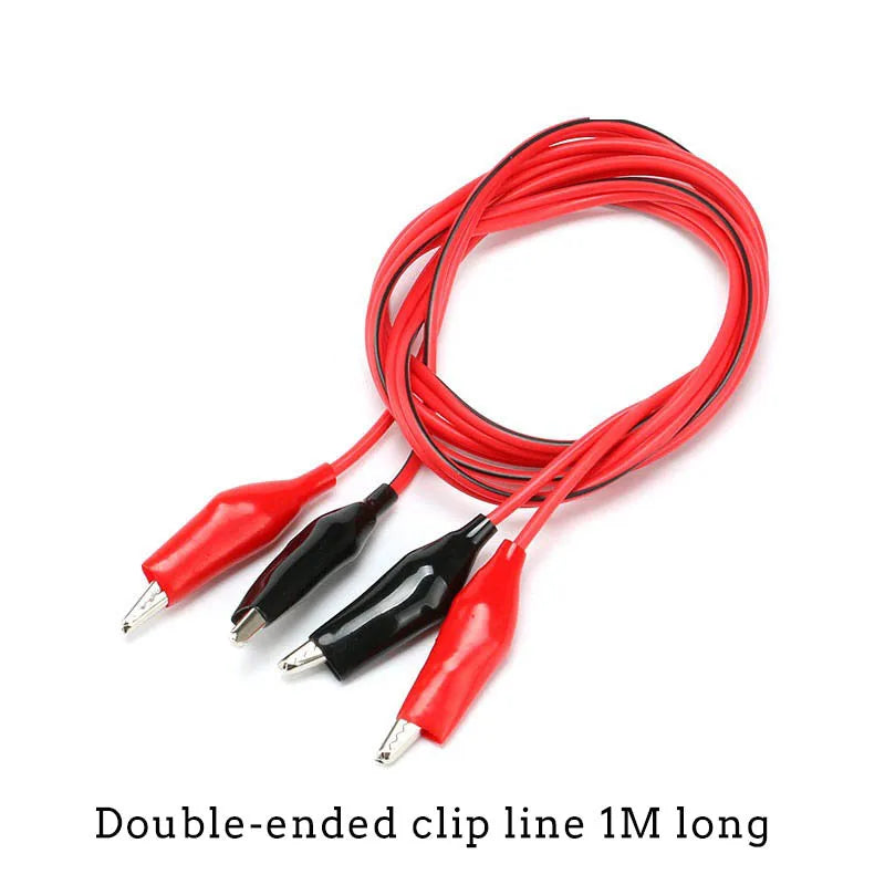 ZIShan 1M Alligator Cilp to Banana Plug Test Cable Lead Connector Dual Tester Probe Crocodile Clip for Multimeter Measure Tool