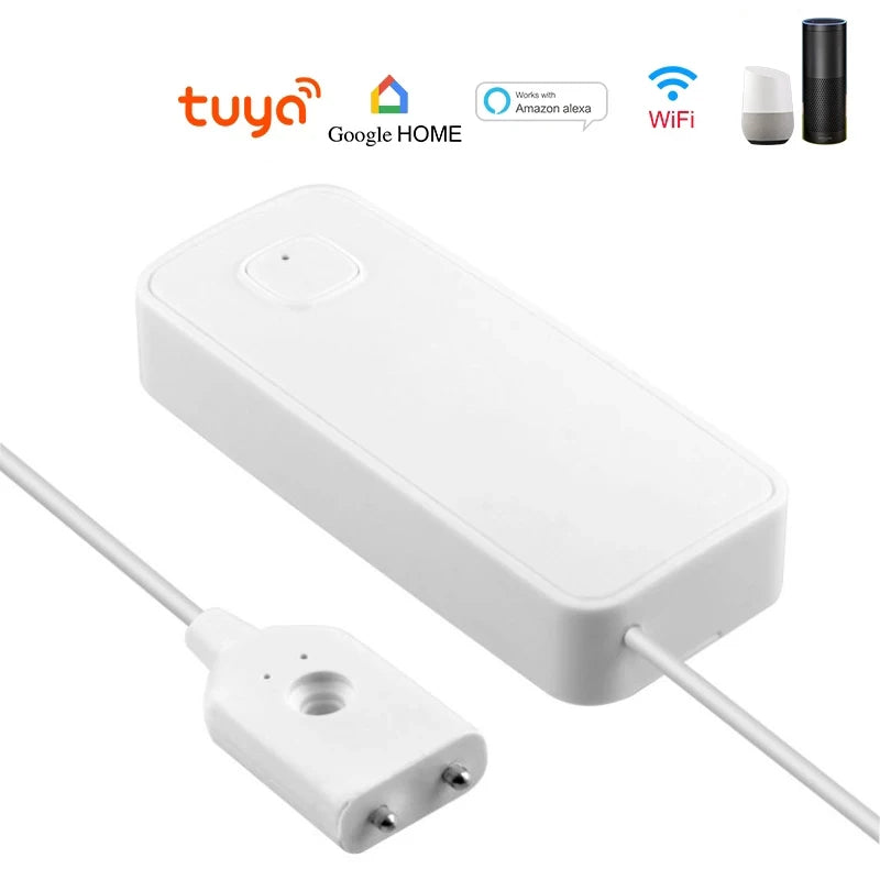 Tuya WiFi Water Level Sensor Leak Alarm Detector Smart Life Security Sound Alarm Overflow Flood Leakage Sensor Remote Monitor