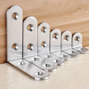 Stainless Steel Corner Bracket L Right Angle Connector Brackets Furniture Cabinet Fastener Corner Brace Shelf Support with Screw