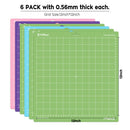 HTVRONT 6/3er-Pack 30,5 x 30,5 cm Mischfarben PVC-Klebe-Schneidematte Grundplatte Werkzeugunterlage für Cricut Explore Air/Air2/Maker DIY-Maschine