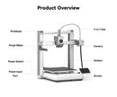 ANYCUBIC Kobra 4/Kobra 4 Combo 600mm/s Fast Printing 3D Printer Up to 8 Colors ACE 2 Pro Filament Drying APP Control 3D Printer