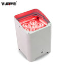 10 Stk. mit Gehäuse Batteriebetrieben Hochzeits-Uplight 6x18W RGBWAUV LED Kabelloses DMX WLAN Fernbedienung DJ Par Sound Party Lichter