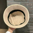 Autumn Winter Wool Bucket Hat Thicken Warm Simple Fashion Dome Wool Caps Panama Hats Bonnet for Women Solid Warm Bucket Hats