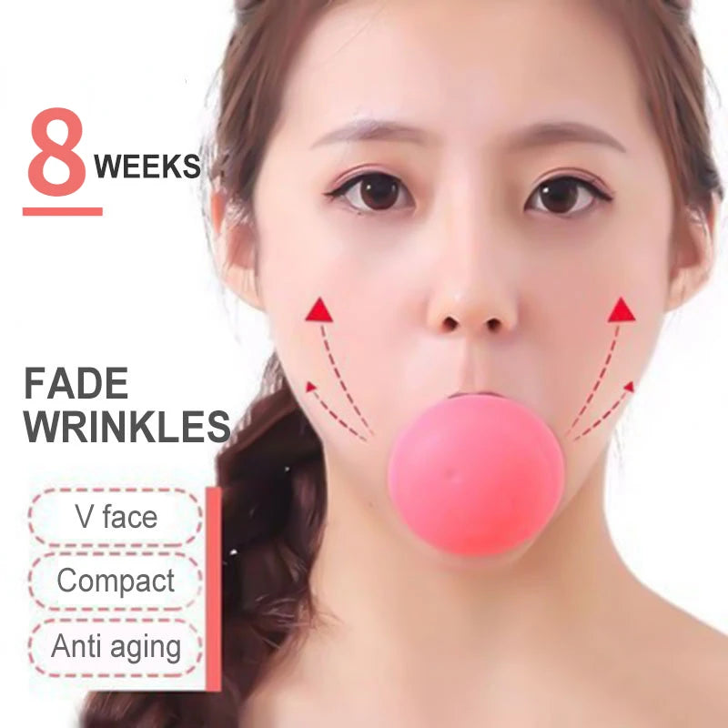 Silicone Jawline Exerciser Lifting Firming Face Double Chin Remover Ball Breathing Trainer Slimmer Muscle Training Face Lift Hot