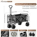 Folding Cart, Portable Shopping Cart, Camping Cart, Pull Cart, Suitable for Outdoor Garden Shopping In Multiple Terrains