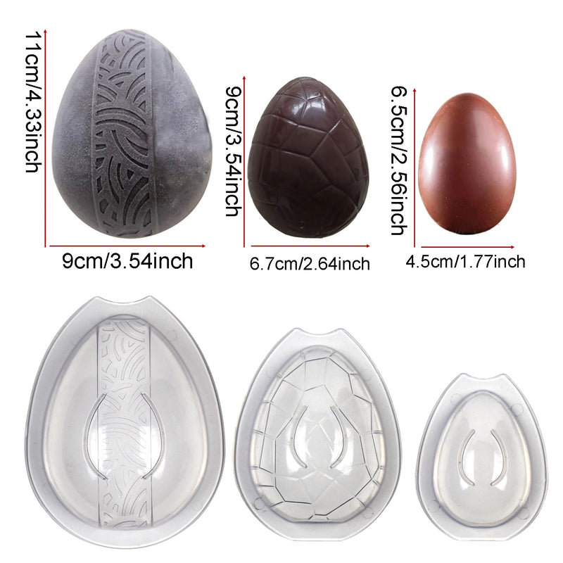 Chocolate Mold for Easter Egg Bunny Chocolate Bonbons Candy Bar Polycarbonate Confectionery Baking Pastry Tools
