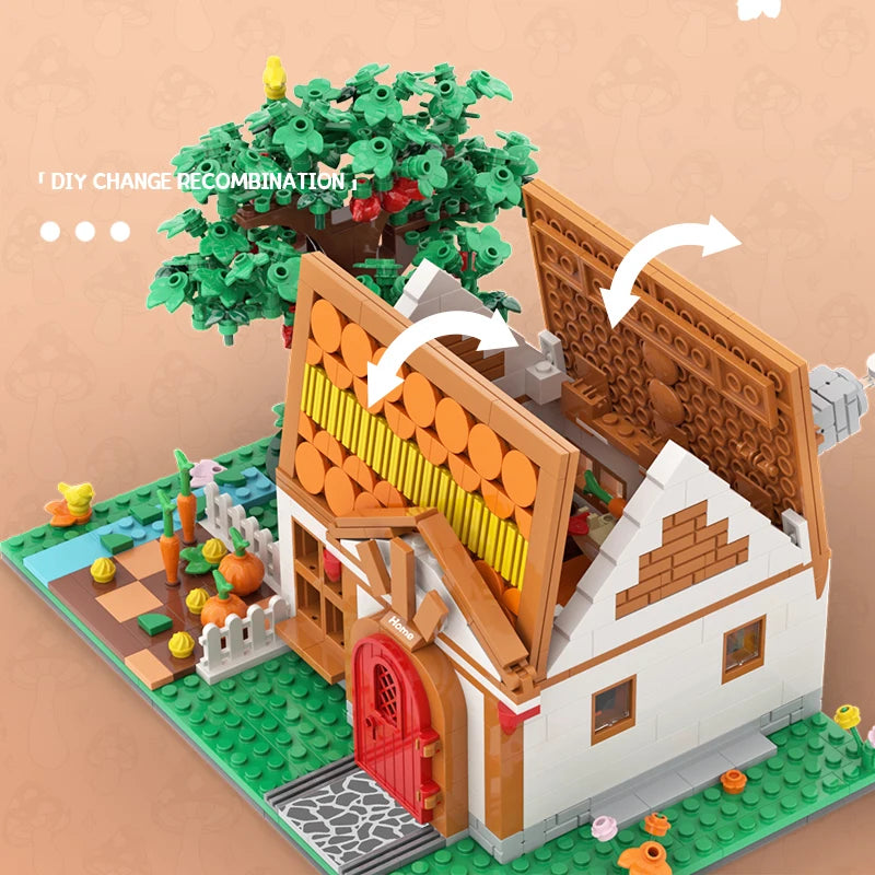 City Street View Series DIY Cottage Shop Building Blocks Set House Villa Model MOC Bricks Kids Assembly Toys Gifts For Girls