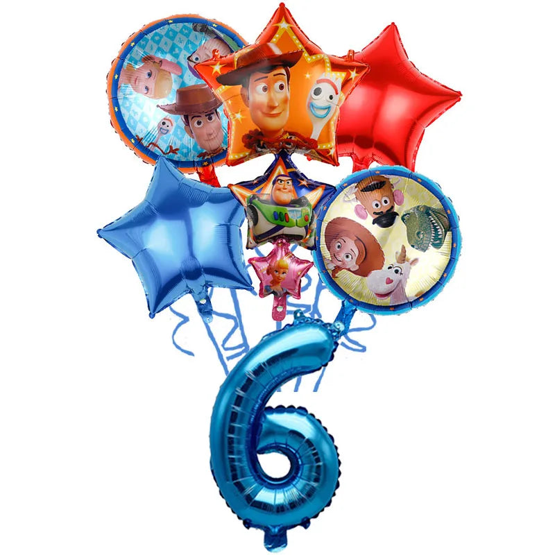 Cartoon Toy Story Buzz Lightyear Birthday Party Decoration Disposable Tableware Paper Plates Cups Balloons Baby Shower Supplies