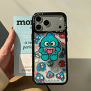 Sanrio Hangyodon Magnetic Holder Magsafe Wireless Charge Cute Cartoon Phone Case For iPhone 17 16 15 14 13 12 11 Pro Max Cover