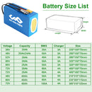 EScooter Ebike Battery Pack 36V 48V 52V 60V 72V 40Ah 25Ah 20Ah Waterproof Lithium Batteries 250W-3000W Motorcycle/Trikes/Bicycle