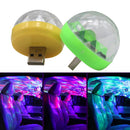 Car USB Ambient Light DJ RGB Mini Colorful Music Sound Led Apple USB Interface Holiday Party Atmosphere Interior Dome Trunk Lamp