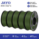 JAYO petg 3d printer filaments PETG 5Rolls 1.75mm Mixed Color Bubble Free FDM 3D Printer Material for 3d pen refill 1.1kg/1rolls
