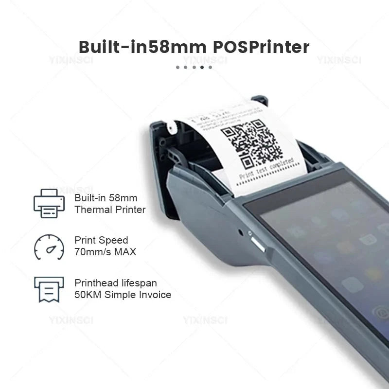 Handheld PDA Q3Pro 4G Android 8.1 POS Machines Portable Electronic Ticket Printer Receipt All In One Handheld Business Register