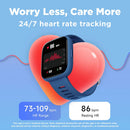 BIGGERFIVE Smartwatch für Kinder, keine App, kein Telefon erforderlich, 1,8 Zoll Fitness Tracker Uhr Schrittzähler, Herzfrequenz, Schlafmonitor, IP68 Wa