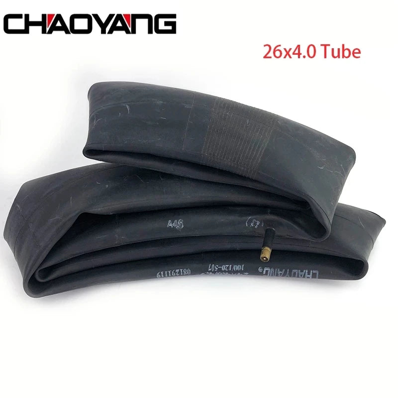 CHAOYANG 26x4.0 Fat Tire Anti-slip/Half Bald 26 Inch Beach Snowfield MTB Bicycle Asphalt Road Bike Tyre Tube Cycling Parts