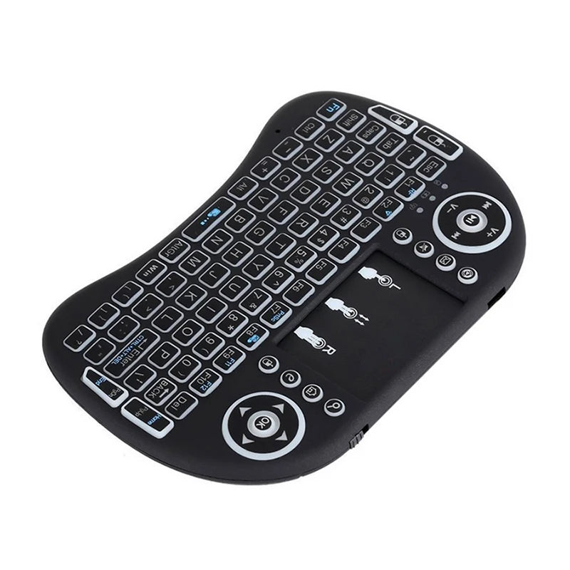 I8 Mini Keyboard Wireless 2.4G 7 COLOR Backlit English Air Mouse Remote Touchpad For Android TV Box PC